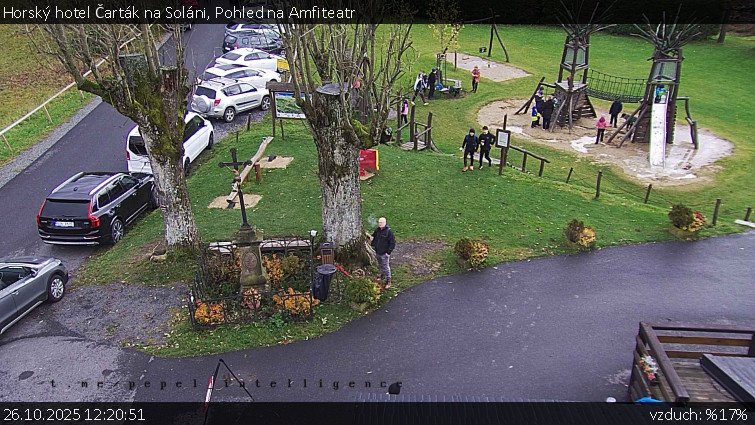 Horský hotel Čarták na Soláni - Pohled na Amfiteatr - 26.10.2025 v 12:20 Horský hotel Čarták na Soláni - Pohled na Amfiteatr - 26.10.2025 v 12:20