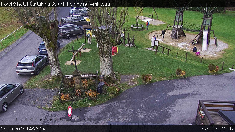 Horský hotel Čarták na Soláni - Pohled na Amfiteatr - 26.10.2025 v 14:26 Horský hotel Čarták na Soláni - Pohled na Amfiteatr - 26.10.2025 v 14:26