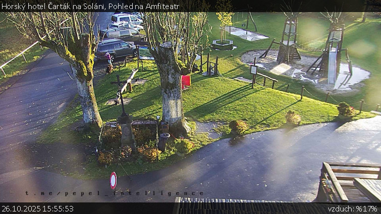 Horský hotel Čarták na Soláni - Pohled na Amfiteatr - 26.10.2025 v 15:55 Horský hotel Čarták na Soláni - Pohled na Amfiteatr - 26.10.2025 v 15:55