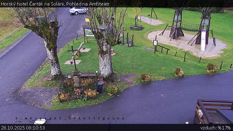 Horský hotel Čarták na Soláni - Pohled na Amfiteatr - 28.10.2025 v 08:10 Horský hotel Čarták na Soláni - Pohled na Amfiteatr - 28.10.2025 v 08:10