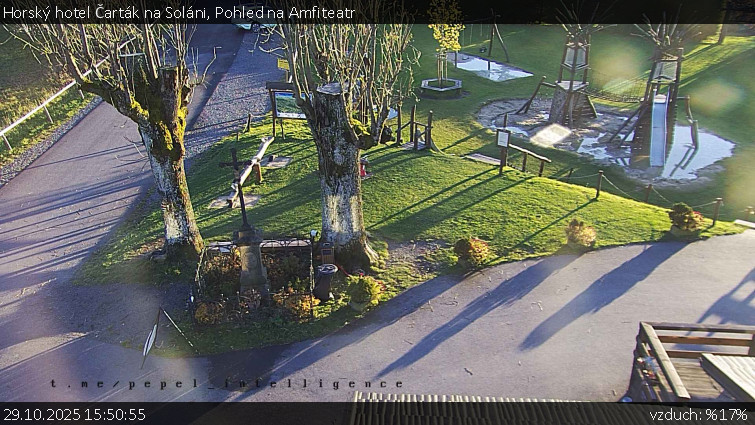 Horský hotel Čarták na Soláni - Pohled na Amfiteatr - 29.10.2025 v 15:50 Horský hotel Čarták na Soláni - Pohled na Amfiteatr - 29.10.2025 v 15:50