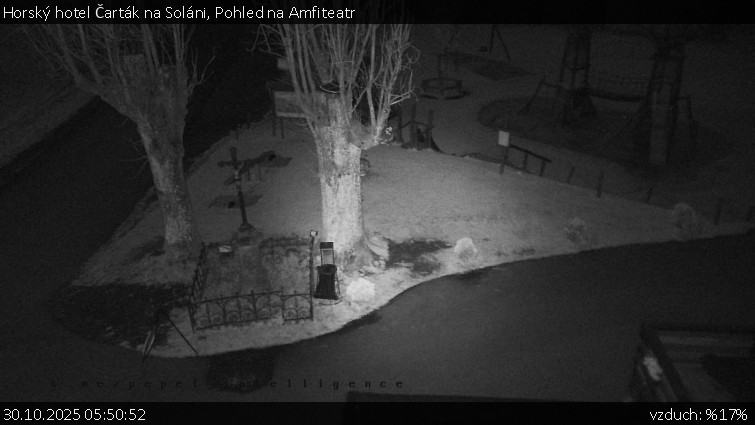 Horský hotel Čarták na Soláni - Pohled na Amfiteatr - 30.10.2025 v 05:50 Horský hotel Čarták na Soláni - Pohled na Amfiteatr - 30.10.2025 v 05:50