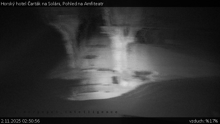 Horský hotel Čarták na Soláni - Pohled na Amfiteatr - 2.11.2025 v 02:50 Horský hotel Čarták na Soláni - Pohled na Amfiteatr - 2.11.2025 v 02:50