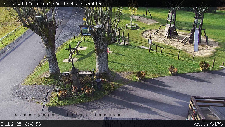 Horský hotel Čarták na Soláni - Pohled na Amfiteatr - 2.11.2025 v 08:40 Horský hotel Čarták na Soláni - Pohled na Amfiteatr - 2.11.2025 v 08:40