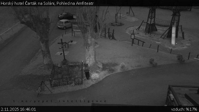 Horský hotel Čarták na Soláni - Pohled na Amfiteatr - 2.11.2025 v 16:46 Horský hotel Čarták na Soláni - Pohled na Amfiteatr - 2.11.2025 v 16:46