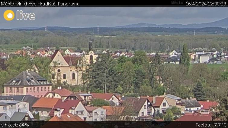 Město Mnichovo Hradiště - Panorama Mnichova Hradiště - 16.4.2024 v 12:00