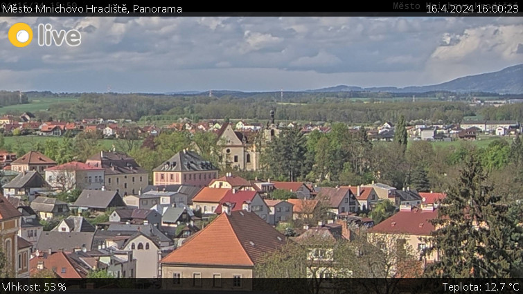 Město Mnichovo Hradiště - Panorama Mnichova Hradiště - 16.4.2024 v 16:00