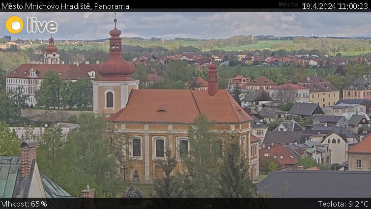 Město Mnichovo Hradiště - Panorama Mnichova Hradiště - 18.4.2024 v 11:00