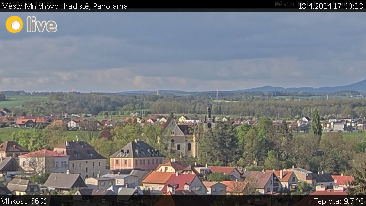 Město Mnichovo Hradiště - Panorama Mnichova Hradiště - 18.4.2024 v 17:00