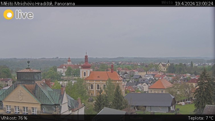 Město Mnichovo Hradiště - Panorama Mnichova Hradiště - 19.4.2024 v 13:00