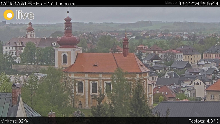 Město Mnichovo Hradiště - Panorama Mnichova Hradiště - 19.4.2024 v 18:00