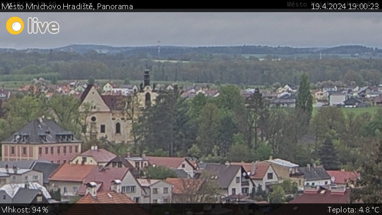 Město Mnichovo Hradiště - Panorama Mnichova Hradiště - 19.4.2024 v 19:00