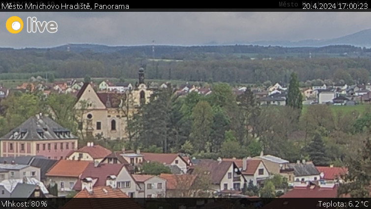 Město Mnichovo Hradiště - Panorama Mnichova Hradiště - 20.4.2024 v 17:00
