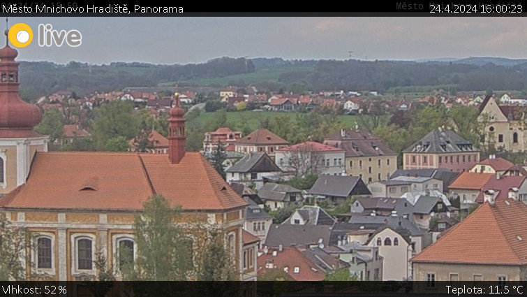 Město Mnichovo Hradiště - Panorama Mnichova Hradiště - 24.4.2024 v 16:00