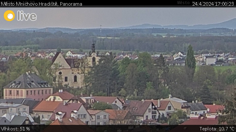 Město Mnichovo Hradiště - Panorama Mnichova Hradiště - 24.4.2024 v 17:00
