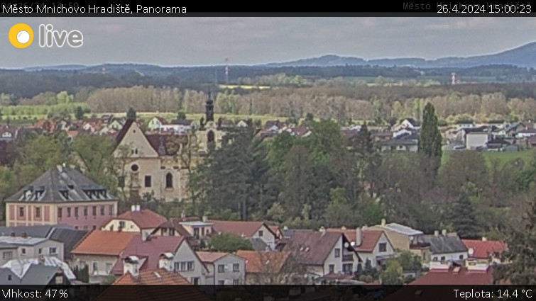 Město Mnichovo Hradiště - Panorama Mnichova Hradiště - 26.4.2024 v 15:00