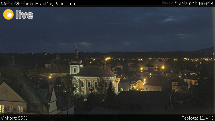 Město Mnichovo Hradiště - Panorama Mnichova Hradiště - 26.4.2024 v 21:00