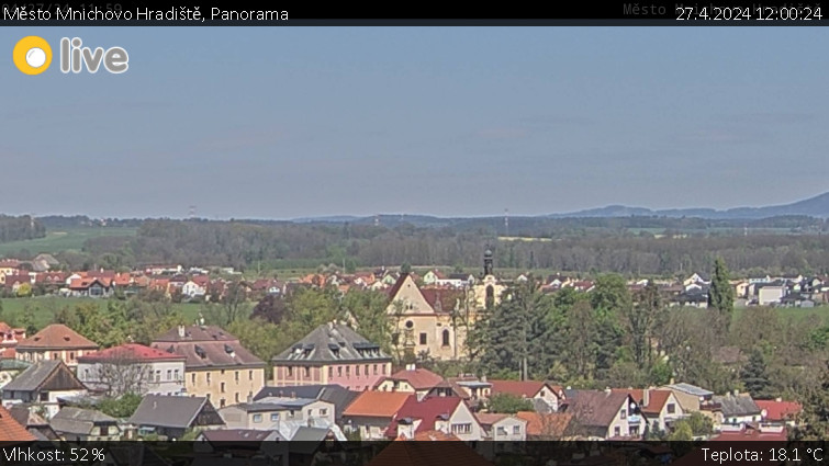 Město Mnichovo Hradiště - Panorama Mnichova Hradiště - 27.4.2024 v 12:00
