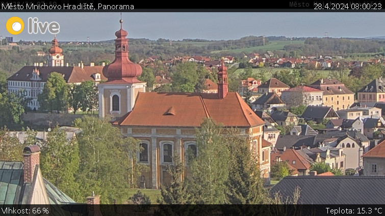 Město Mnichovo Hradiště - Panorama Mnichova Hradiště - 28.4.2024 v 08:00