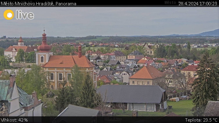 Město Mnichovo Hradiště - Panorama Mnichova Hradiště - 28.4.2024 v 17:00