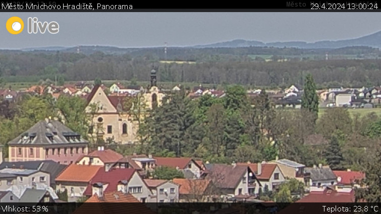 Město Mnichovo Hradiště - Panorama Mnichova Hradiště - 29.4.2024 v 13:00