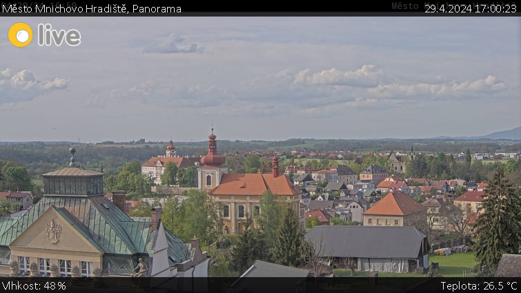 Město Mnichovo Hradiště - Panorama Mnichova Hradiště - 29.4.2024 v 17:00