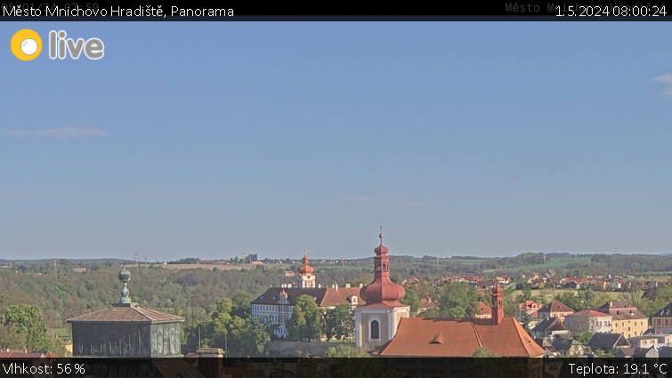 Město Mnichovo Hradiště - Panorama Mnichova Hradiště - 1.5.2024 v 08:00