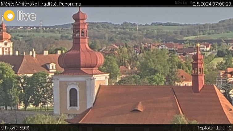 Město Mnichovo Hradiště - Panorama Mnichova Hradiště - 2.5.2024 v 07:00