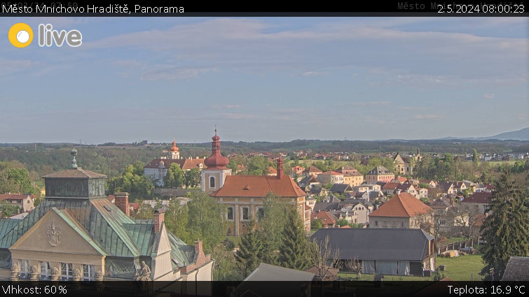 Město Mnichovo Hradiště - Panorama Mnichova Hradiště - 2.5.2024 v 08:00