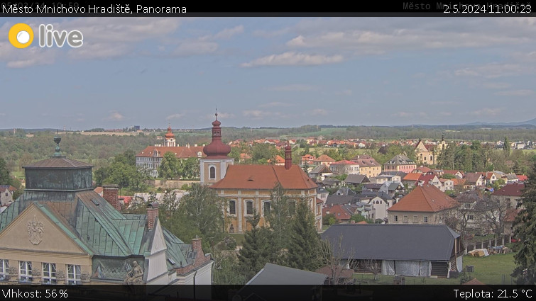 Město Mnichovo Hradiště - Panorama Mnichova Hradiště - 2.5.2024 v 11:00