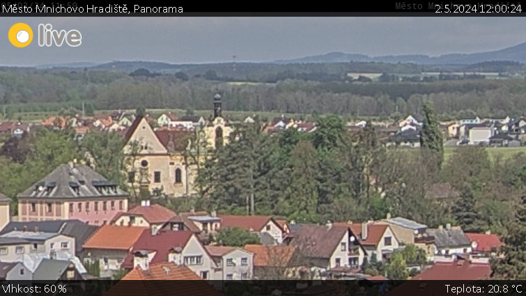 Město Mnichovo Hradiště - Panorama Mnichova Hradiště - 2.5.2024 v 12:00