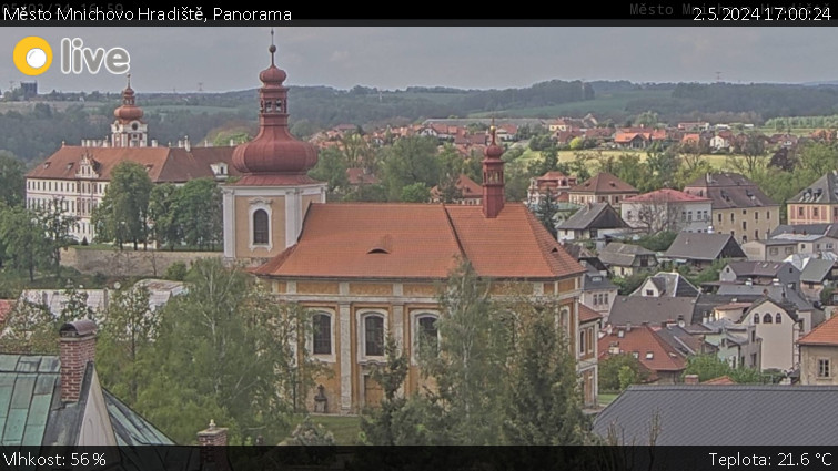 Město Mnichovo Hradiště - Panorama Mnichova Hradiště - 2.5.2024 v 17:00
