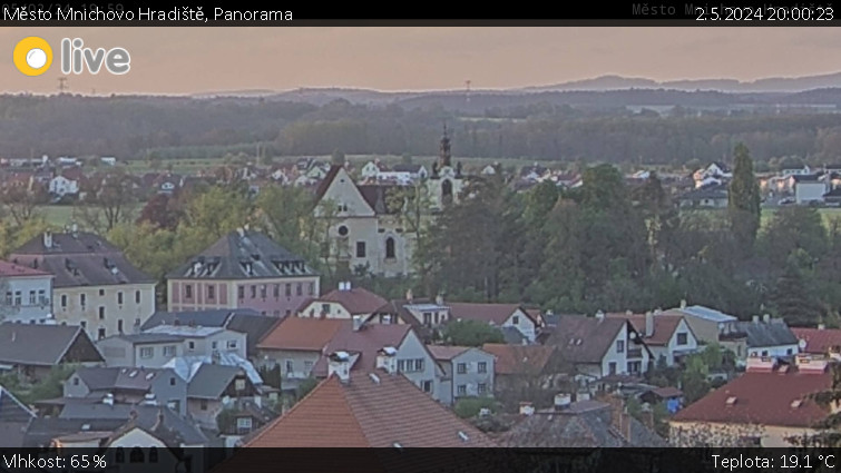 Město Mnichovo Hradiště - Panorama Mnichova Hradiště - 2.5.2024 v 20:00