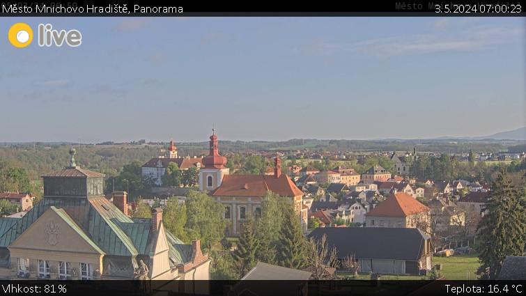 Město Mnichovo Hradiště - Panorama Mnichova Hradiště - 3.5.2024 v 07:00