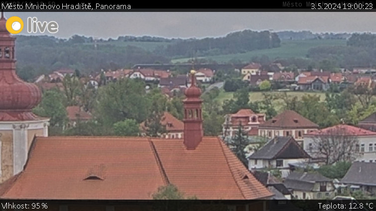 Město Mnichovo Hradiště - Panorama Mnichova Hradiště - 3.5.2024 v 19:00