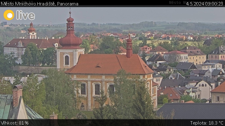Město Mnichovo Hradiště - Panorama Mnichova Hradiště - 4.5.2024 v 09:00