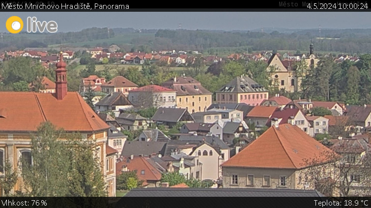 Město Mnichovo Hradiště - Panorama Mnichova Hradiště - 4.5.2024 v 10:00