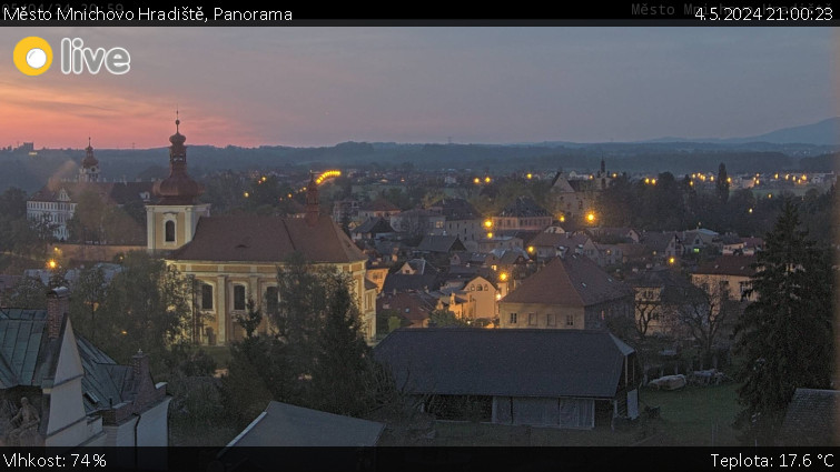 Město Mnichovo Hradiště - Panorama Mnichova Hradiště - 4.5.2024 v 21:00