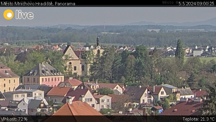 Město Mnichovo Hradiště - Panorama Mnichova Hradiště - 5.5.2024 v 09:00