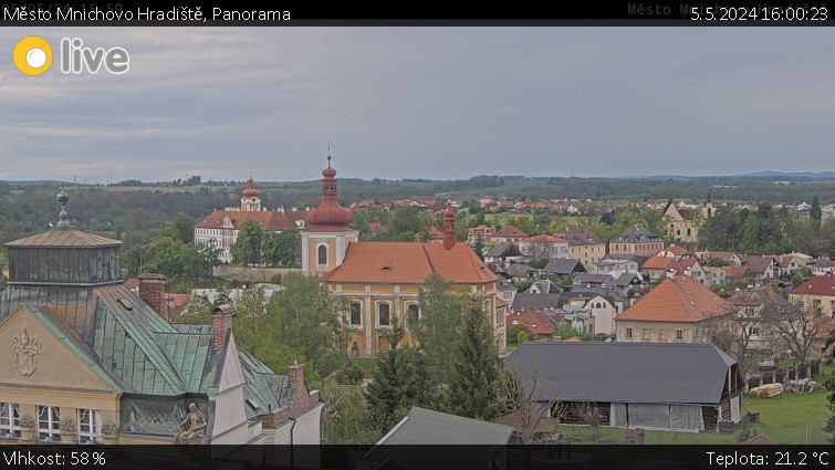 Město Mnichovo Hradiště - Panorama Mnichova Hradiště - 5.5.2024 v 16:00