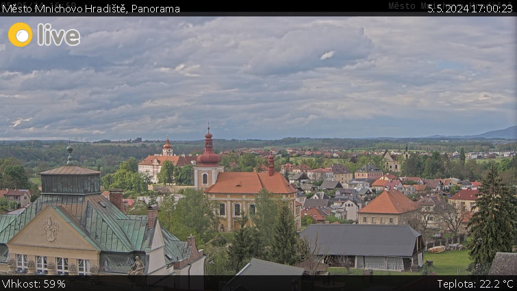 Město Mnichovo Hradiště - Panorama Mnichova Hradiště - 5.5.2024 v 17:00