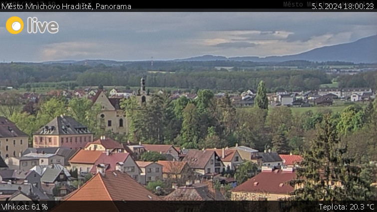 Město Mnichovo Hradiště - Panorama Mnichova Hradiště - 5.5.2024 v 18:00