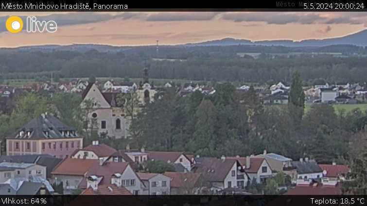 Město Mnichovo Hradiště - Panorama Mnichova Hradiště - 5.5.2024 v 20:00