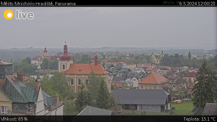 Město Mnichovo Hradiště - Panorama Mnichova Hradiště - 6.5.2024 v 12:00