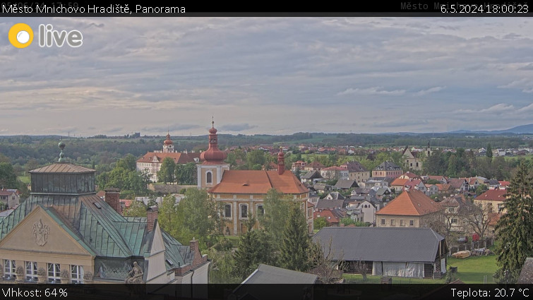 Město Mnichovo Hradiště - Panorama Mnichova Hradiště - 6.5.2024 v 18:00