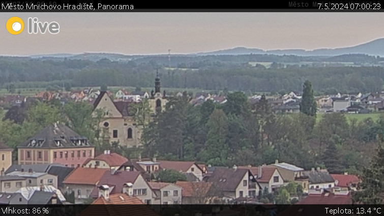 Město Mnichovo Hradiště - Panorama Mnichova Hradiště - 7.5.2024 v 07:00