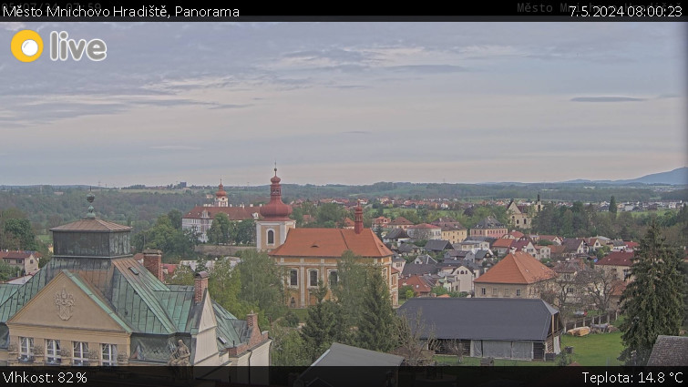 Město Mnichovo Hradiště - Panorama Mnichova Hradiště - 7.5.2024 v 08:00