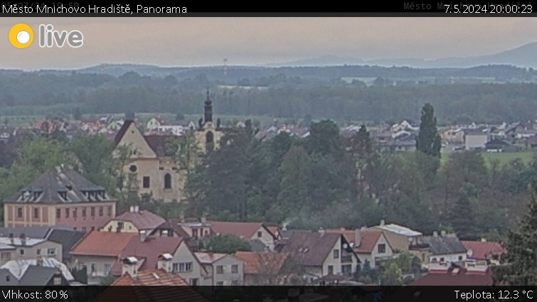 Město Mnichovo Hradiště - Panorama Mnichova Hradiště - 7.5.2024 v 20:00