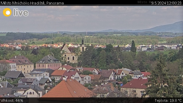 Město Mnichovo Hradiště - Panorama Mnichova Hradiště - 9.5.2024 v 12:00
