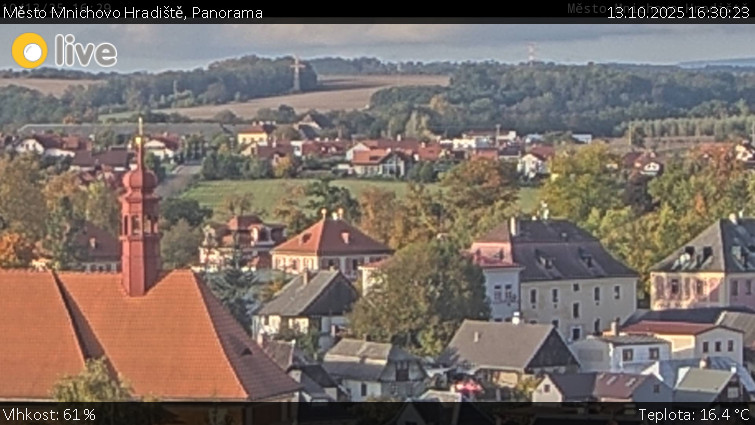 Město Mnichovo Hradiště - Panorama Mnichova Hradiště - 13.10.2025 v 16:30 Město Mnichovo Hradiště - Panorama Mnichova Hradiště - 13.10.2025 v 16:30